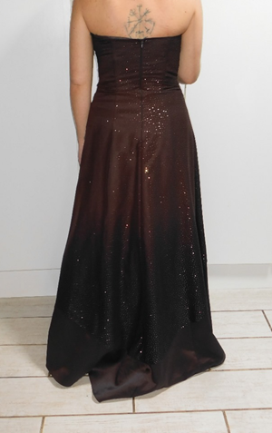 Brown and Black Dress