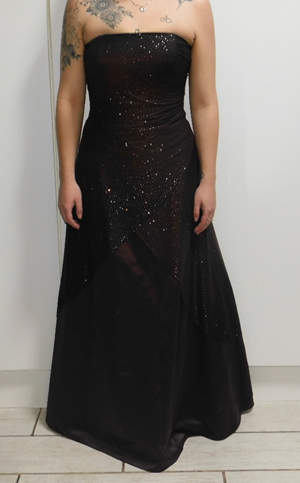 Brown and Black Dress