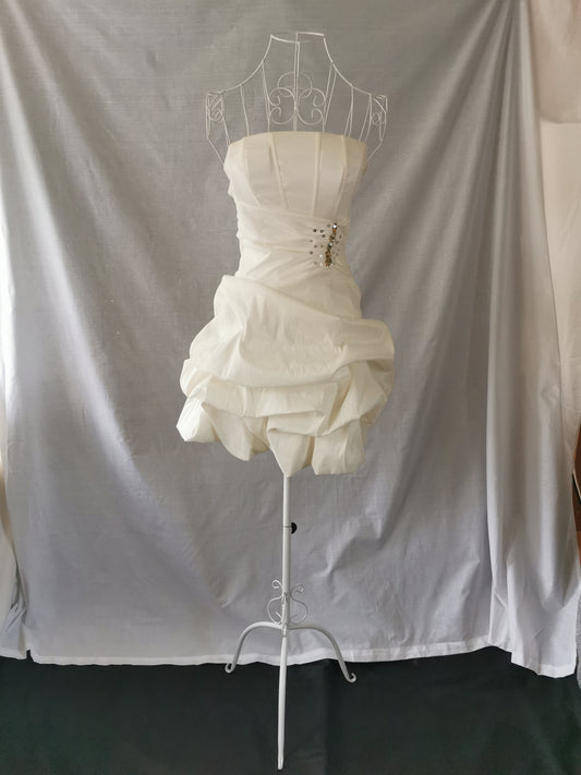 Cream Dress with side Detail