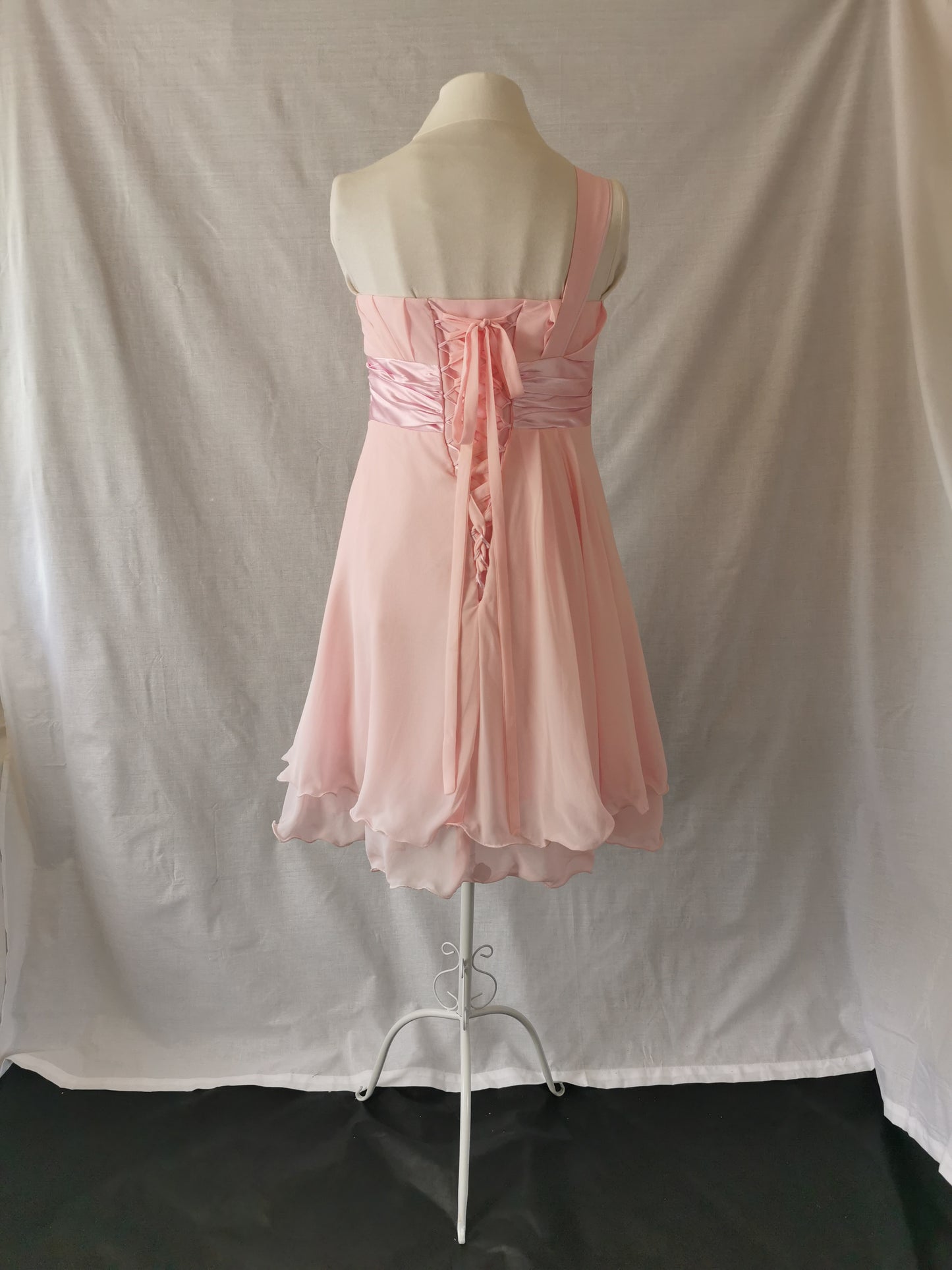 Blush Pink One-Shoulder Cocktail Dress