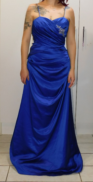 Royal Blue Dress with bust detail